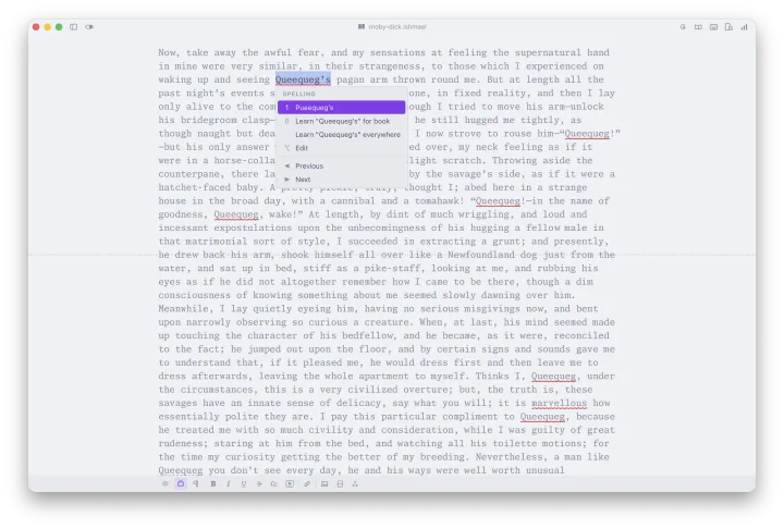 Ishmael screenshot in light mode